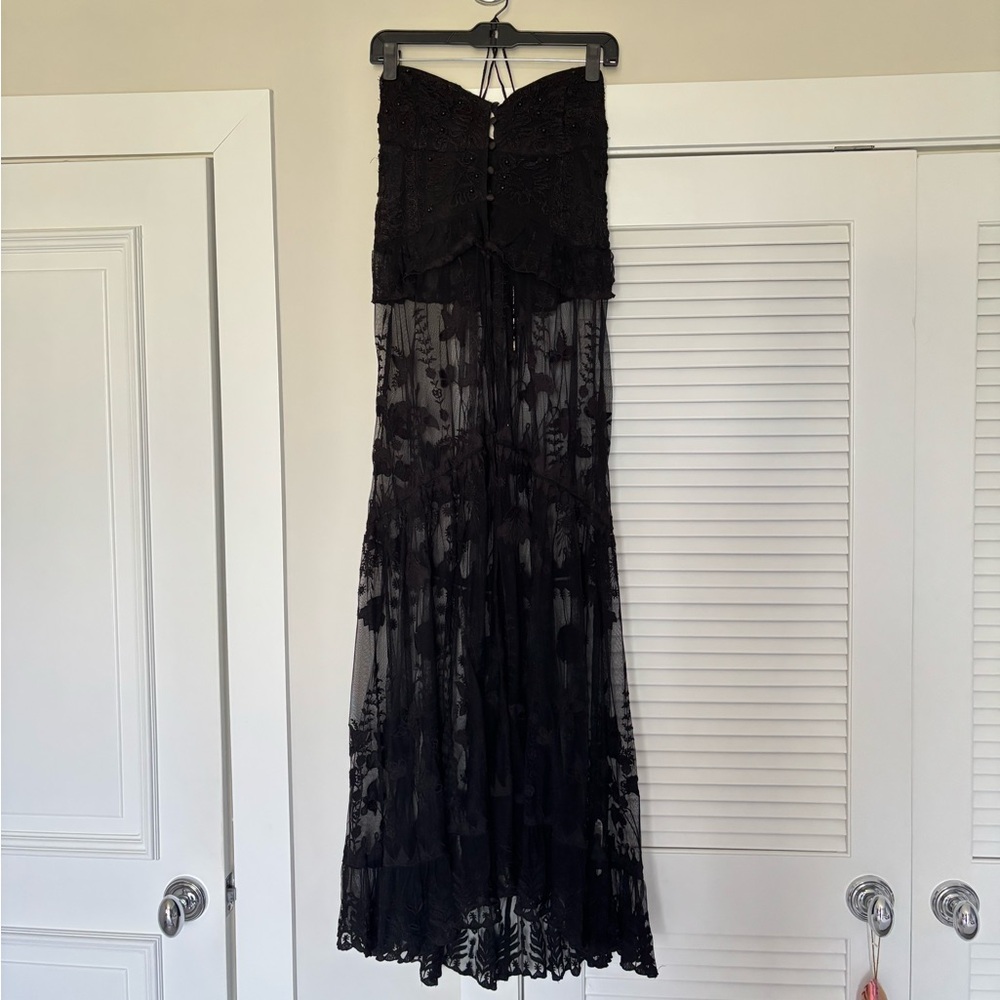 Free People Black Strapless Maxi Top